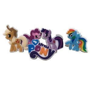 My little Pony 5 Shoe Charms sandal Jewlry‎ Foam clog pvc wristband bracelet